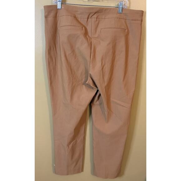 Chico's Brown Slim Pull-On Ankle Pants with Rivets Size 3R - Picture 6 of 8
